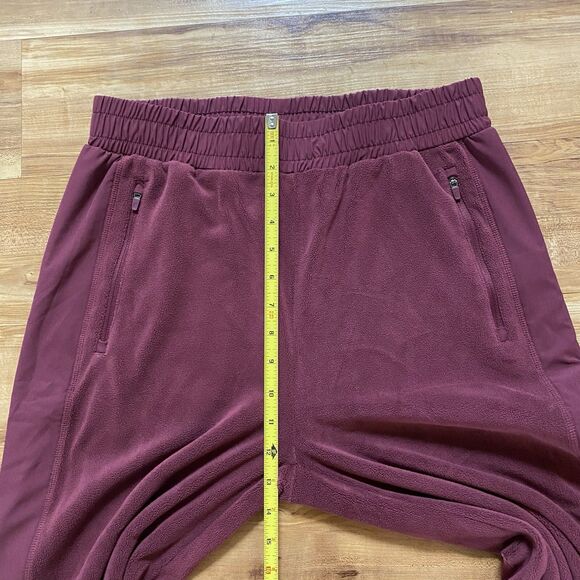 ZYIA Active L Maroon Soft Cozy Fleece Pull-on Joggers Elastic Waist Sweatpants - Picture 11 of 16